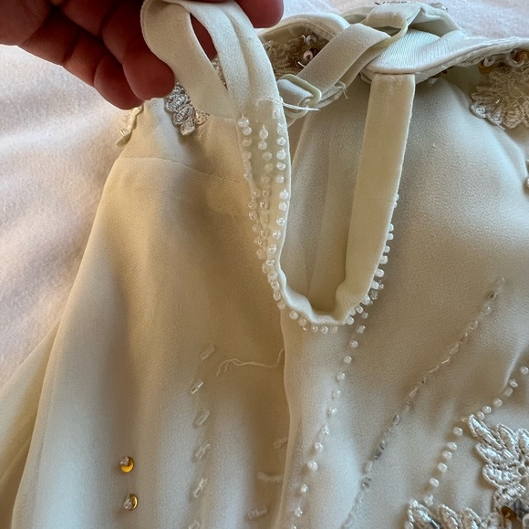 Vintage R&M Richards Fairy Handkerchief Embellished Beaded Dress - Picture 4 of 8